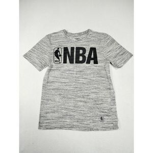 NBA Shirt Small Men's‎ Gray Black Tee Short Sleeve Script Graphic Basketball